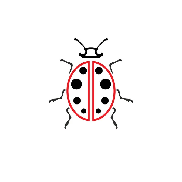 Ladybird Animal Vector Logo Symbol Template Icon — Stock Vector