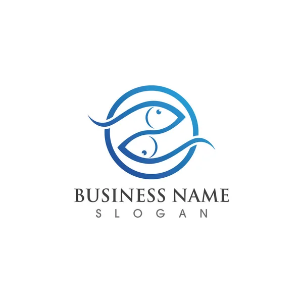 Logo Del Pesce Simbolo Vettoriale — Vettoriale Stock