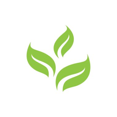 Yeşil ağaç yaprağı ekoloji doğa elementi vektörü logoları