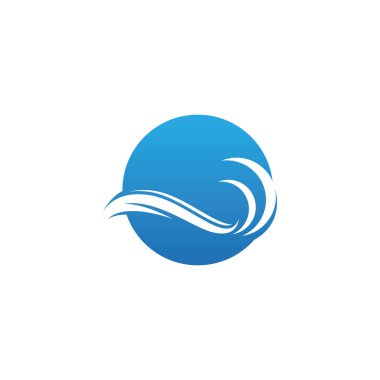 Su dalgası simgesi vektör çizim logosu
