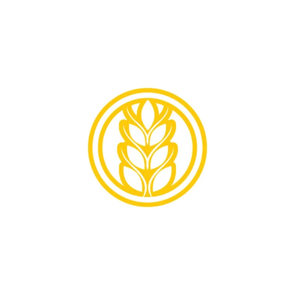 Agriculture Wheat Vector Icon Design — Stock Vector