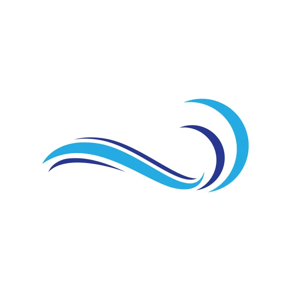 Wasser Welle Symbol Vektor Illustration Design Logo — Stockvektor