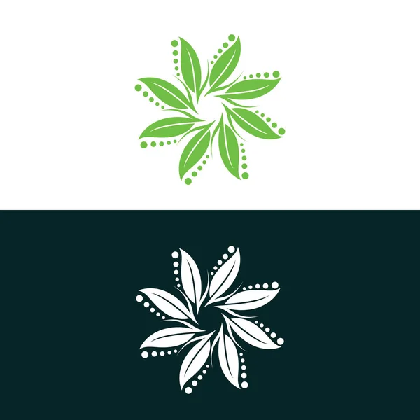 Λογότυπο Φύλλων Φύσης Λογότυπο Περιβάλλοντος Σχέδια Προτύπων Οικολογικού Λογότυπου — Διανυσματικό Αρχείο