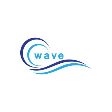 Su dalgası simgesi vektör çizim logosu