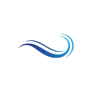Su dalgası simgesi vektör çizim logosu