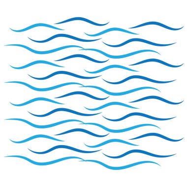Su dalgası simgesi vektör çizim logosu