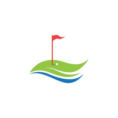 Golf logo vektör illüstrasyonu
