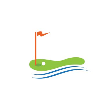 Golf logo vektör illüstrasyonu