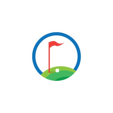Golf logo vektör illüstrasyonu