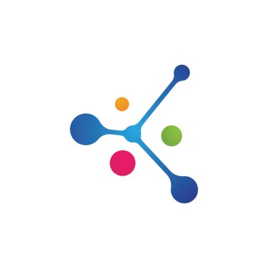 Molekül sembolü logo şablonu vektör illüstrasyon tasarımı 