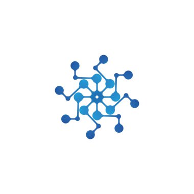 Molekül sembolü logo şablonu vektör illüstrasyon tasarımı 