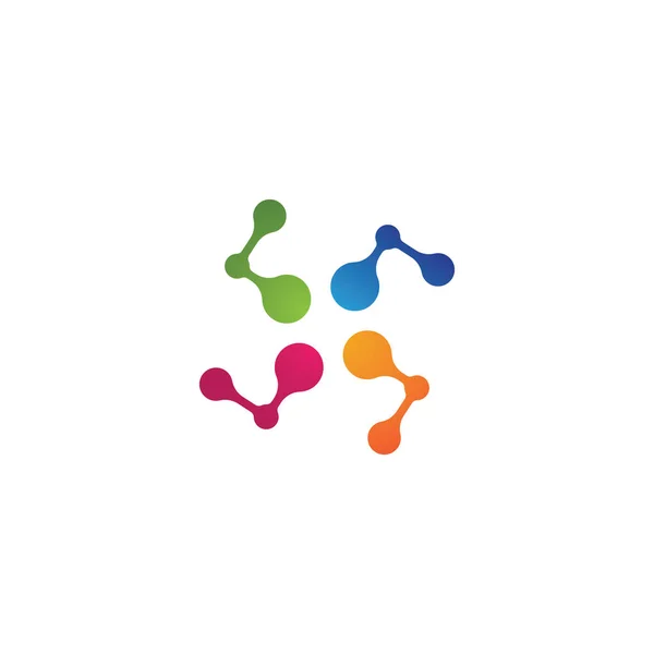 Molecule Símbolo Logotipo Modelo Vetor Ilustração Design — Vetor de Stock