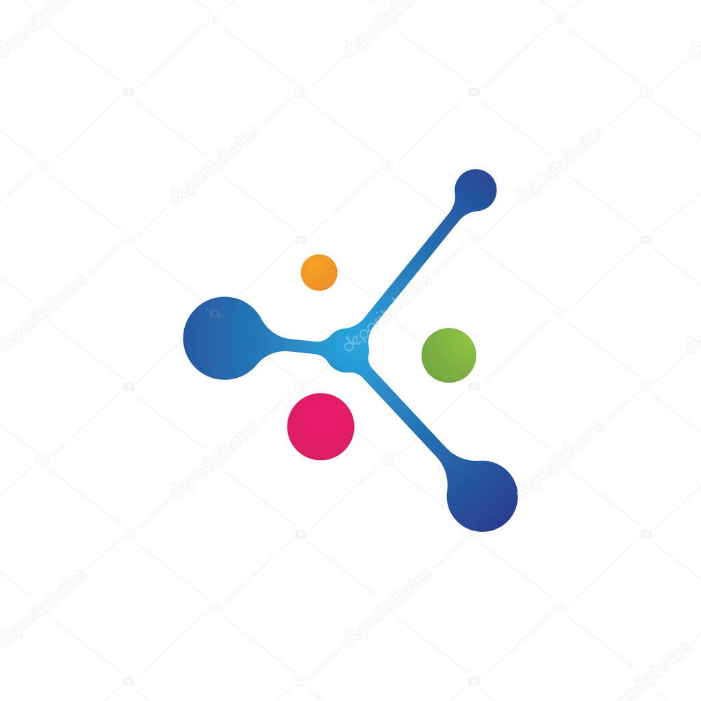 Molecule symbol logo template vector illustration design