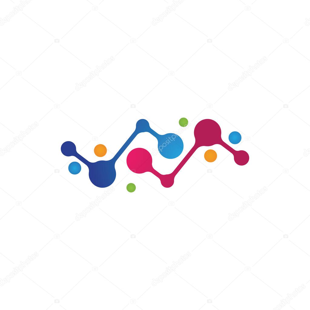 Molecule symbol logo template vector illustration design