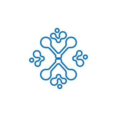 Molekül sembolü logo şablonu vektör illüstrasyon tasarımı 