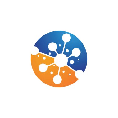 Molekül sembolü logo şablonu vektör illüstrasyon tasarımı 