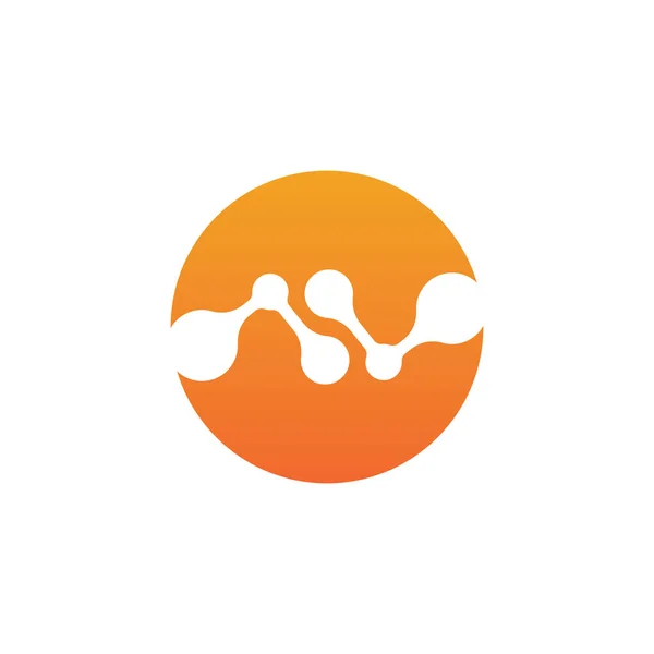 Molekuła Symbol Logo Szablon Wektor Ilustracja Projekt — Wektor stockowy