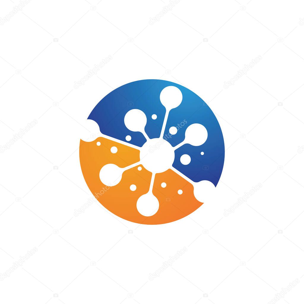 Molecule symbol logo template vector illustration design