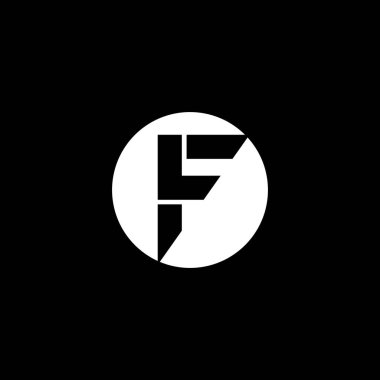 F logosu ve sembol vektör simgesi 