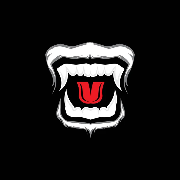 Mouth Naštvaný Logo Symbol Vektor — Stockový vektor