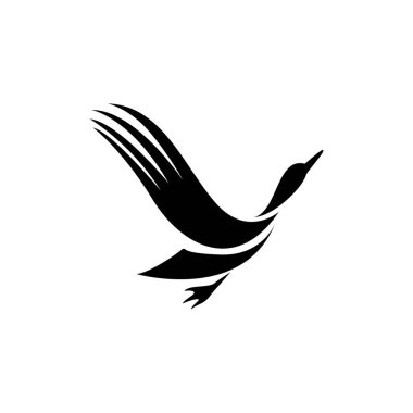 Uçan Kuş Logosu tasarım vektör şablonu. Güvercin Logotype konsept simgesi