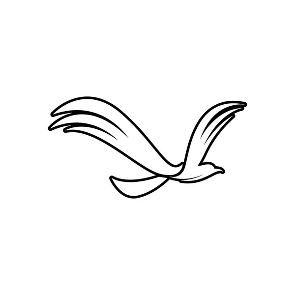 날으는 디자인 템플릿 비둘기 Logotype 컨셉트 아이콘 — 스톡 벡터