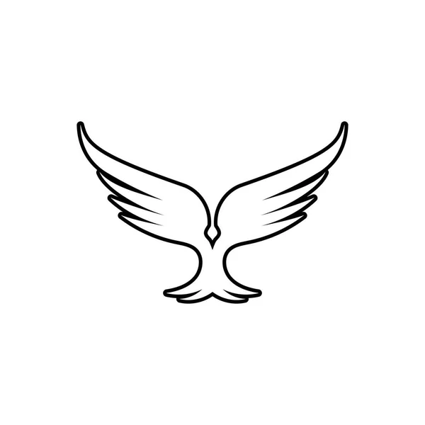 Flying Bird Logo Designvektorvorlage Tauben Logotyp Ikone — Stockvektor