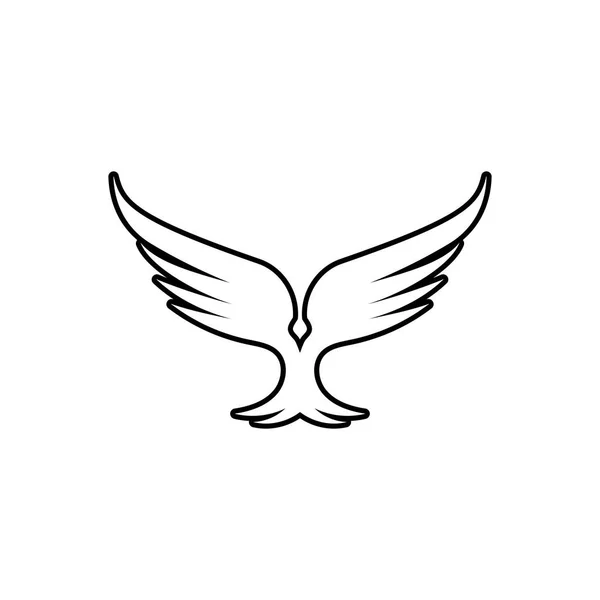 Modèle Vectoriel Conception Logo Oiseau Volant Colombe Pigeon Logotype Icône — Image vectorielle