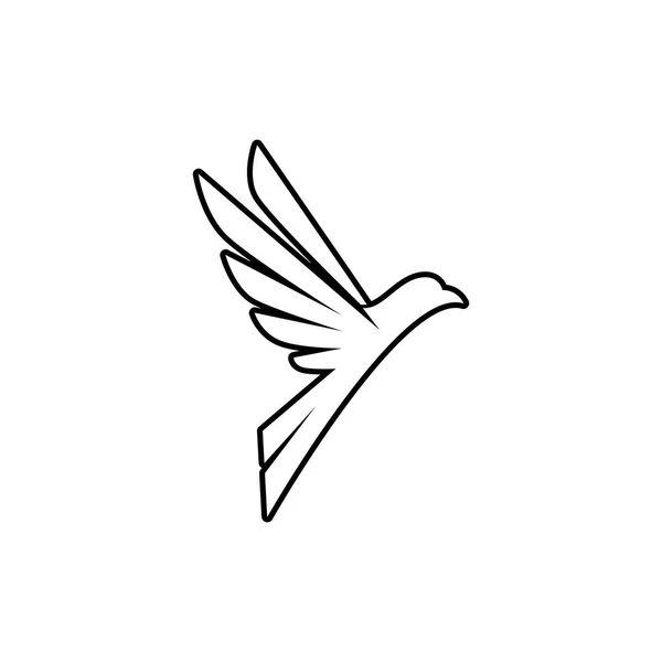 Modèle Vectoriel Conception Logo Oiseau Volant Colombe Pigeon Logotype Icône — Image vectorielle