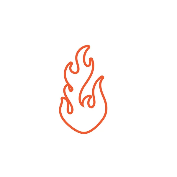 Feuer Flammenvektor Illustration Design — Stockvektor