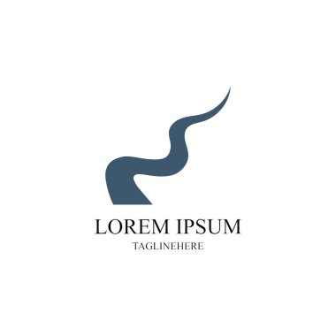 Creek Line Vektör Logo Şablonu Çizim Tasarımı