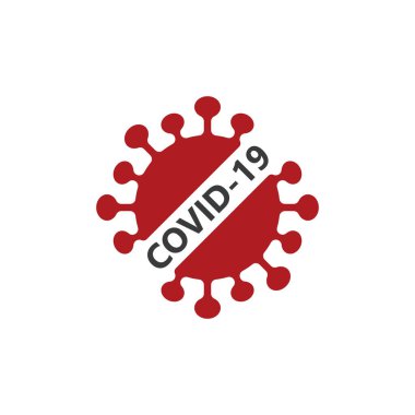 Coronavirus covid-19 yasaklı düz vektör resmi imzala