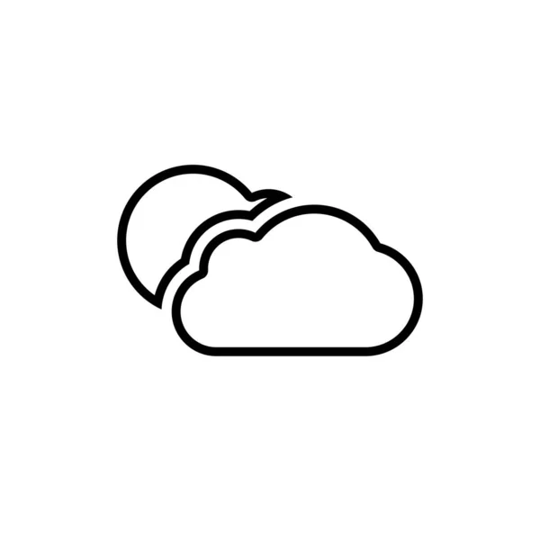 Cloud Line Logo Vector Icono — Vector de stock