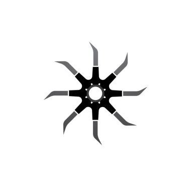 Ninja silahları vektör logosu ve sembolü 