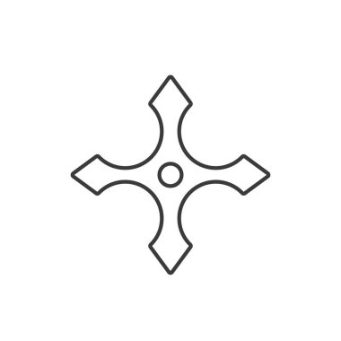 Ninja silahları vektör logosu ve sembolü 