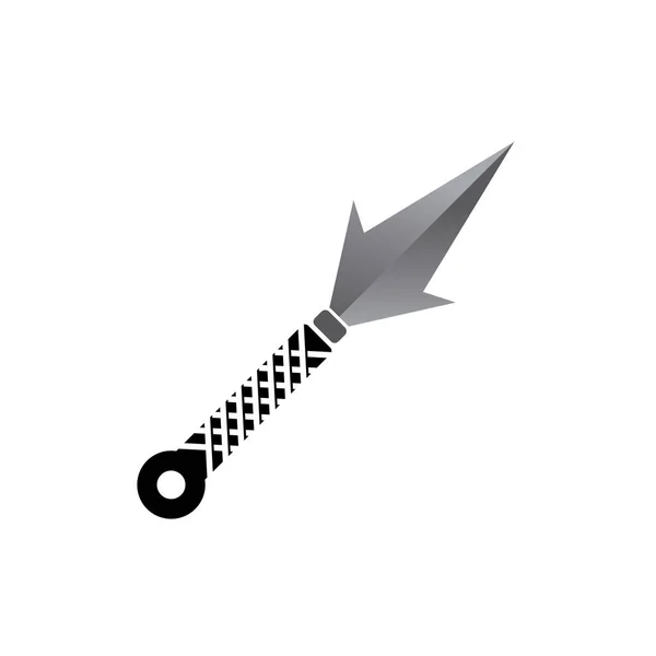 Ninja Silahları Vektör Logosu Sembolü — Stok Vektör