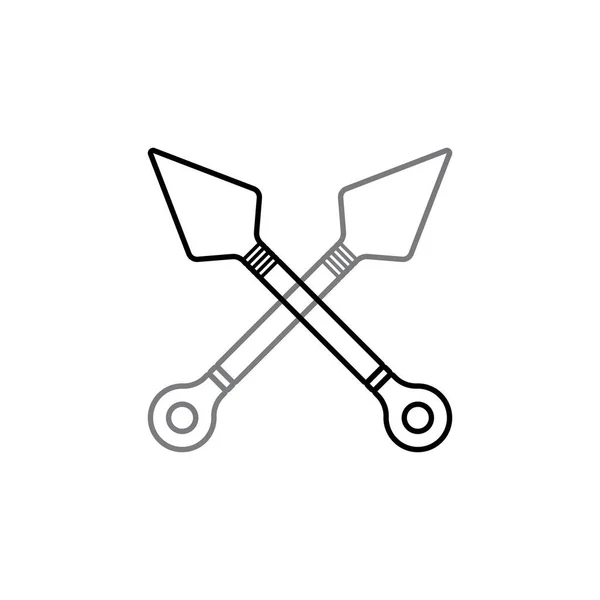 Ninja Waffen Vektor Logo Und Symbol — Stockvektor