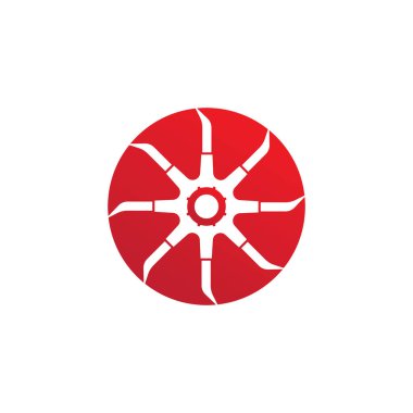 Ninja silahları vektör logosu ve sembolü 