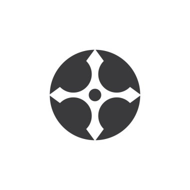 Ninja silahları vektör logosu ve sembolü 