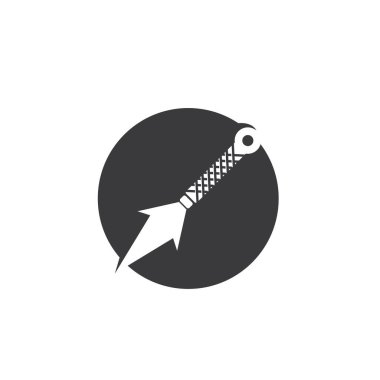 Ninja silahları vektör logosu ve sembolü 