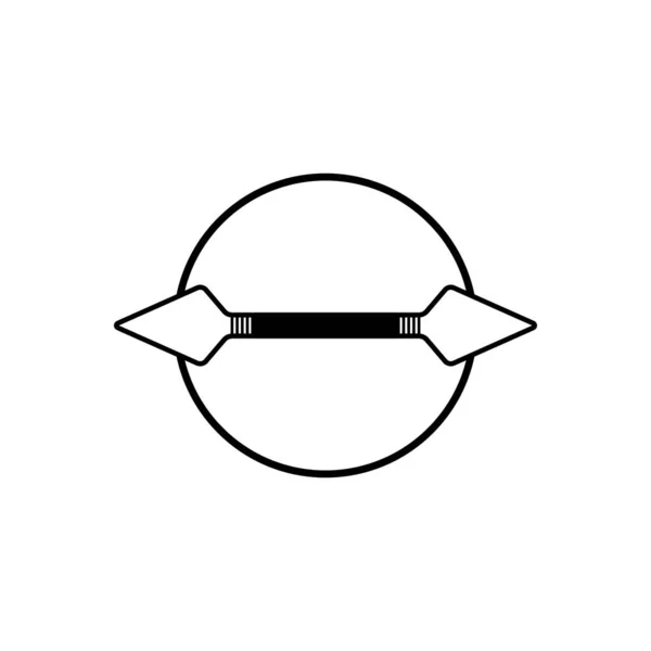 Ninja Armas Vector Logotipo Símbolo — Archivo Imágenes Vectoriales