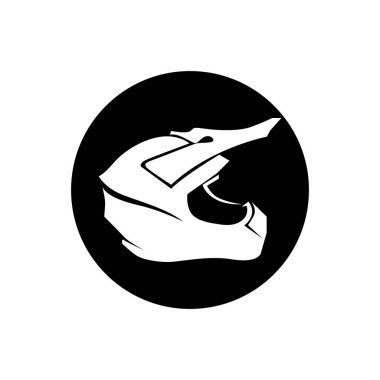 Kask çapraz simge vektör çizim şablonu tasarımı