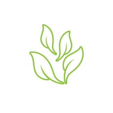 Yeşil ağaç yaprağı ekoloji doğa elementi vektörü logoları