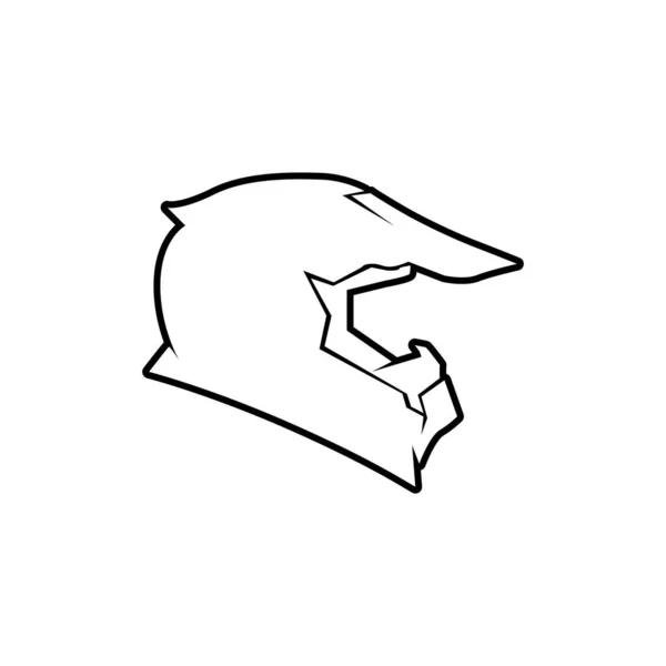 Дизайн Векторной Иллюстрации Шлема — стоковый вектор
