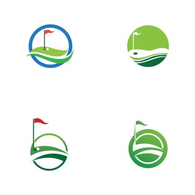 Golf logo vektör illüstrasyonu