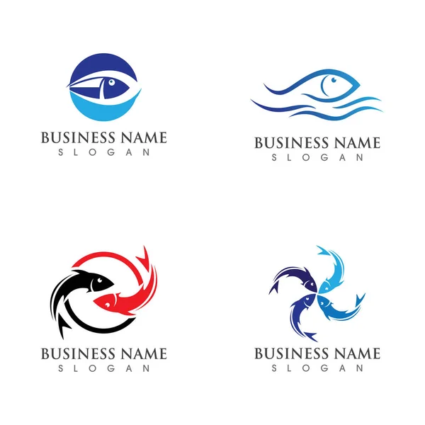 Logo Del Pesce Simbolo Vettoriale — Vettoriale Stock