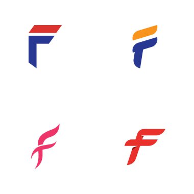 F logosu ve sembol vektör simgesi 
