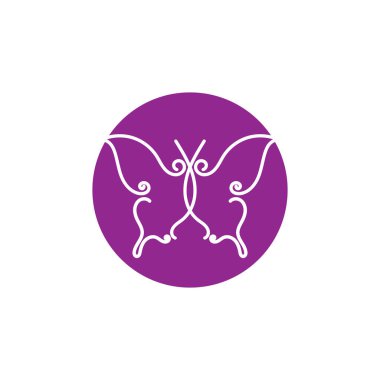 Güzellik Kelebeği Vektör simgesi tasarımı