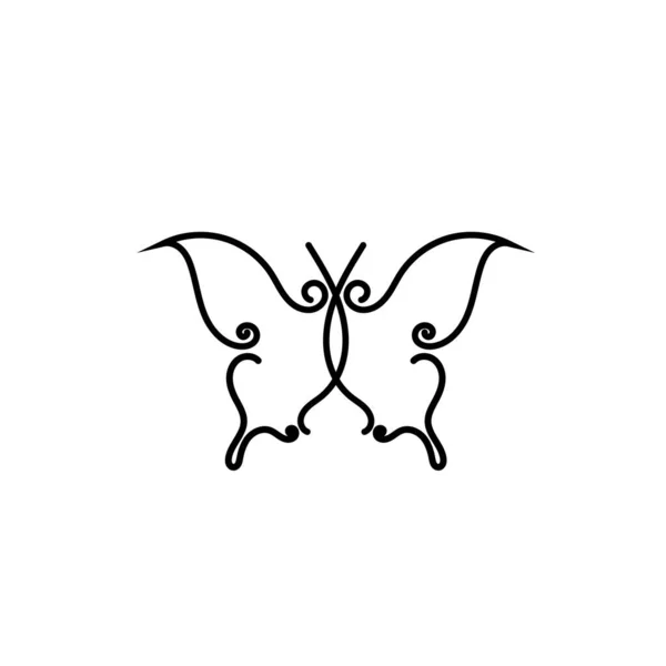 Краса Метелик Векторний Дизайн Піктограми — стоковий вектор
