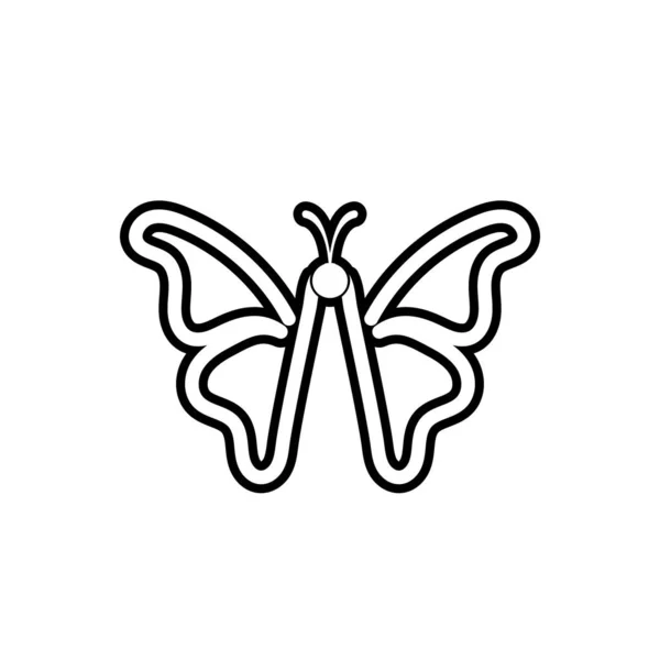 Beauty Butterfly Design Icona Vettoriale — Vettoriale Stock